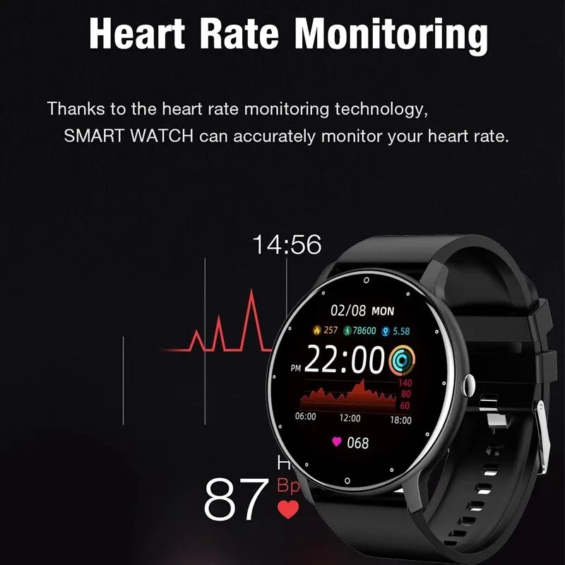 Smart Watch Real-time Activity Tracker Heart Rate Monitor Sports Women Smart Watch Men Clock For Android IOS