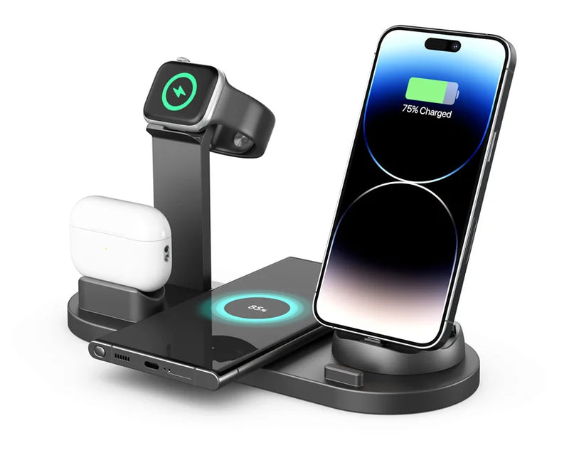 Wireless Charger Stand Pad For iPhone 14 13 12 Pro Max Apple Watch Airpods Pro iWatch 8 7 Fast Charging Dock Station