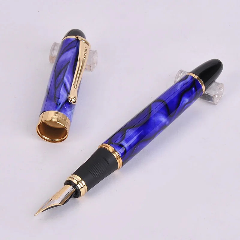 Luxury Dazzle Blue Fountain Pen High Quality Metal Inking Pens for Office Supplies School Supplies