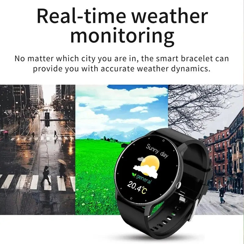 Smart Watch Real-time Activity Tracker Heart Rate Monitor Sports Women Smart Watch Men Clock For Android IOS