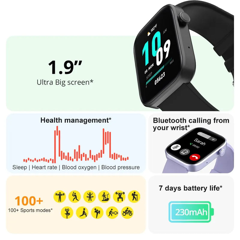 Colmi P71 Voice Calling Smartwatch Men Health Monitoring IP68 Waterproof Smart Notifications Voice Assistant Smart Watch Women