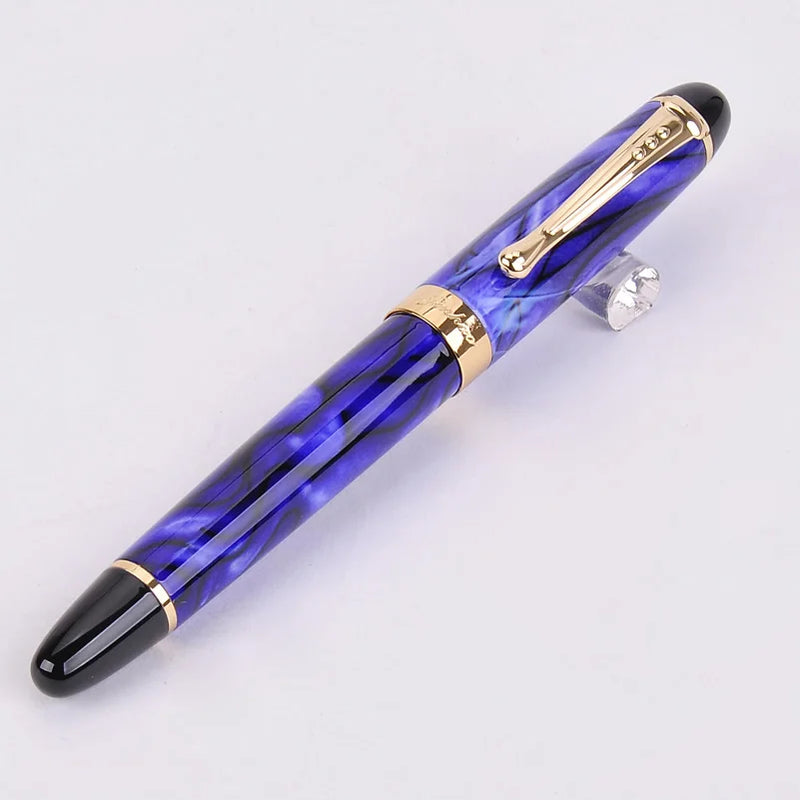 Luxury Dazzle Blue Fountain Pen High Quality Metal Inking Pens for Office Supplies School Supplies